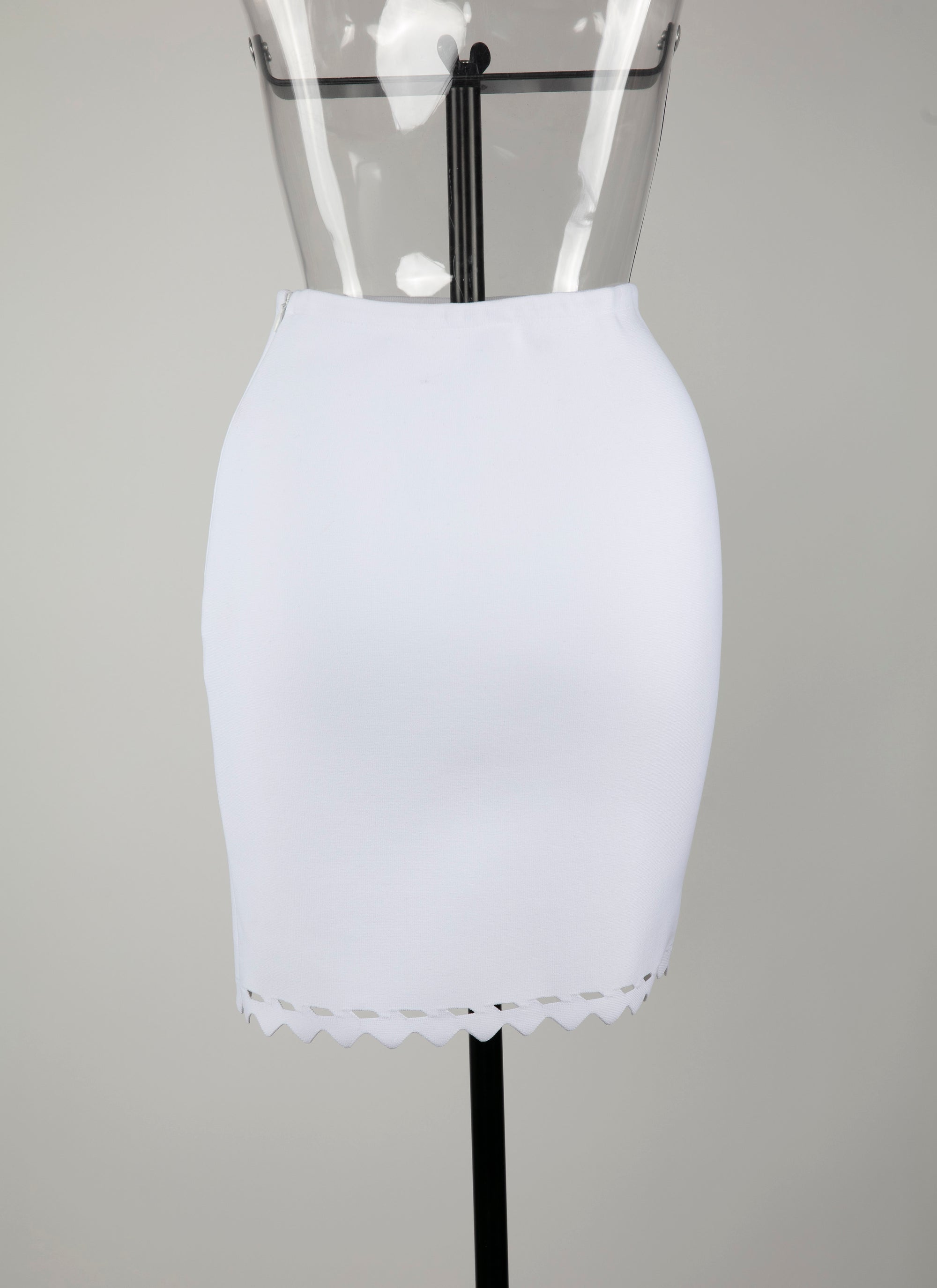 Openwork skirt in mesh - White