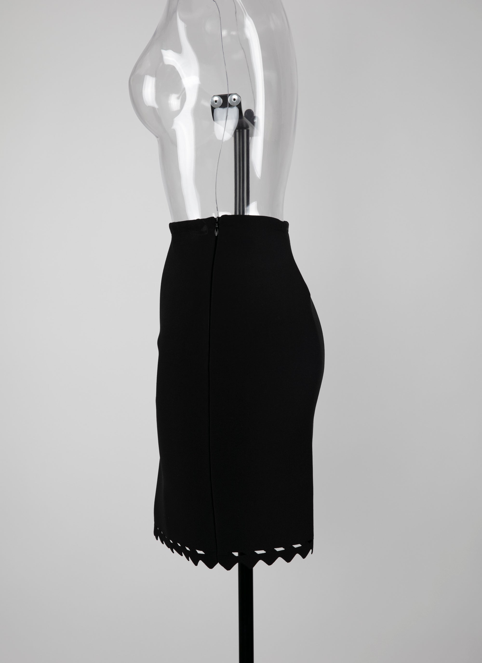 Openwork skirt in mesh - Black