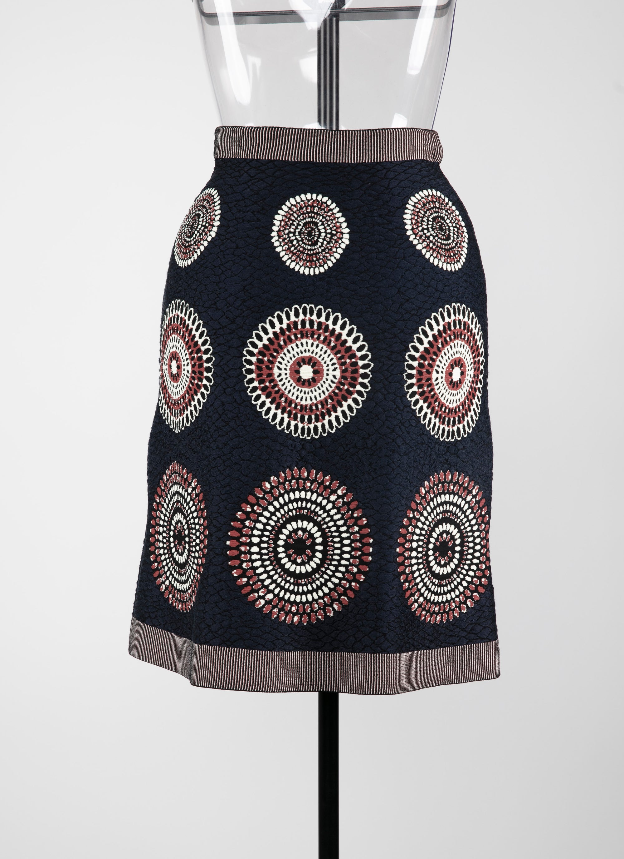 Molukai knitted short skirt - Night & Bordeaux