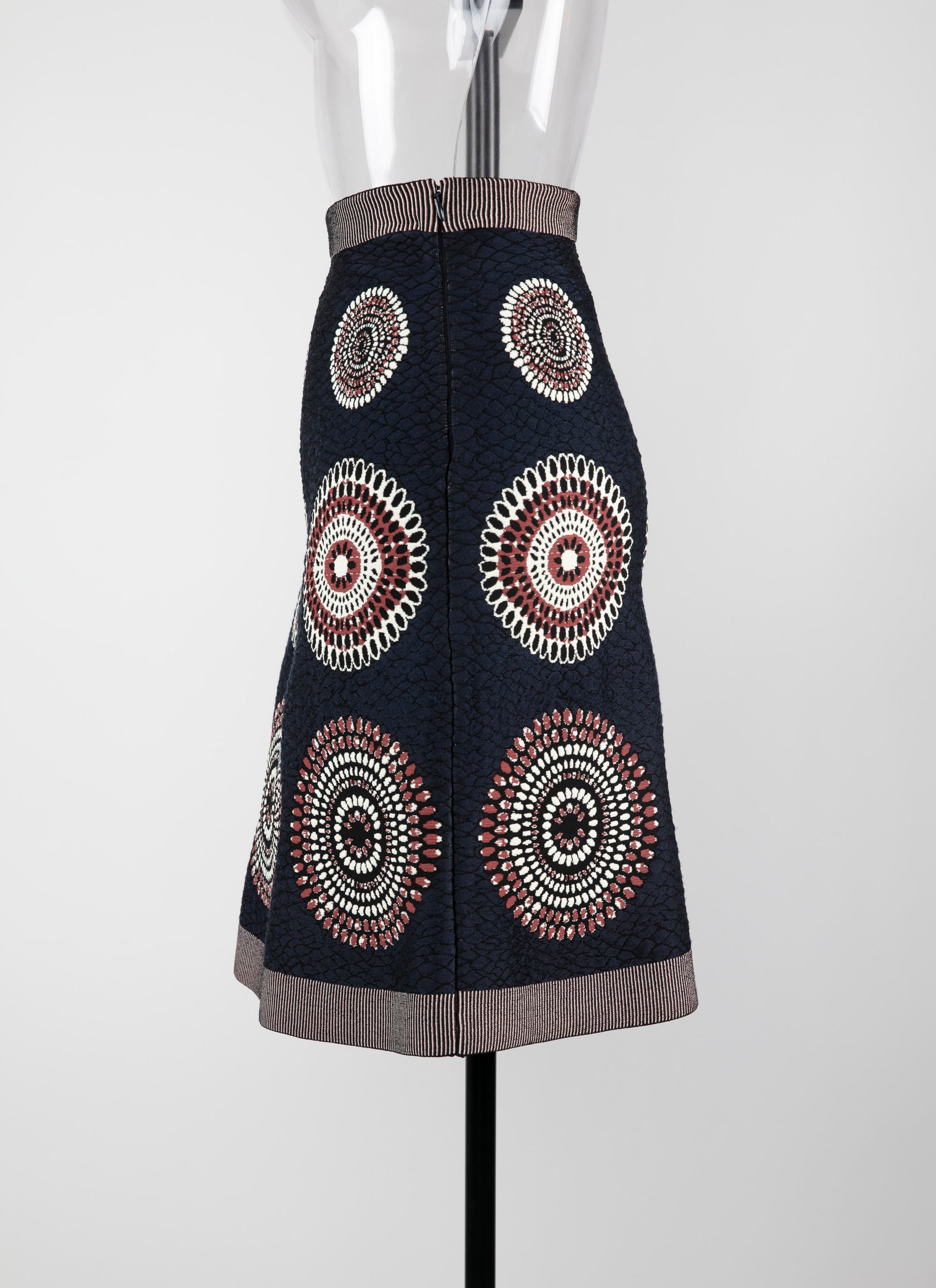Molukai knitted short skirt - Night & Bordeaux