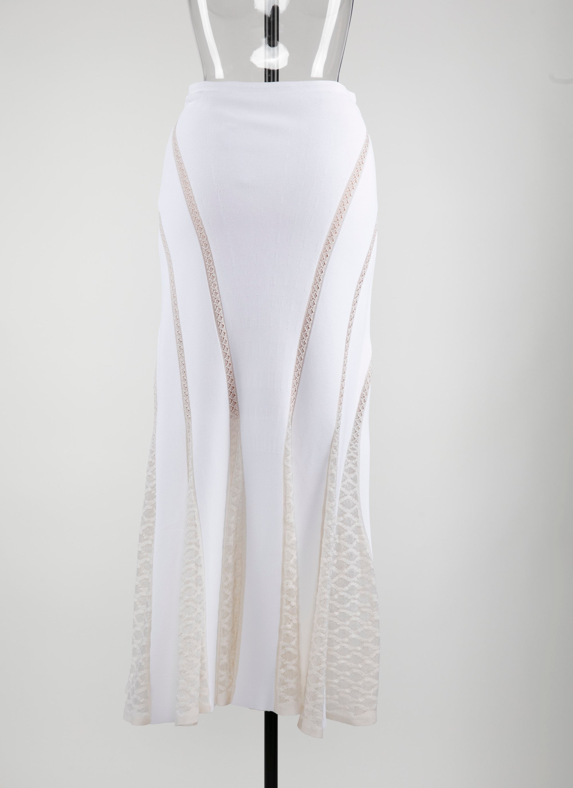 Jupe longue en dentelle - Blanc