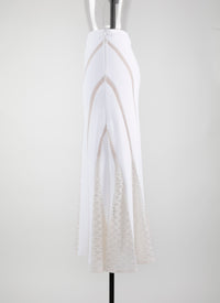 Jupe longue en dentelle - Blanc