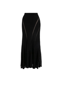 Long skirt in lace - Black