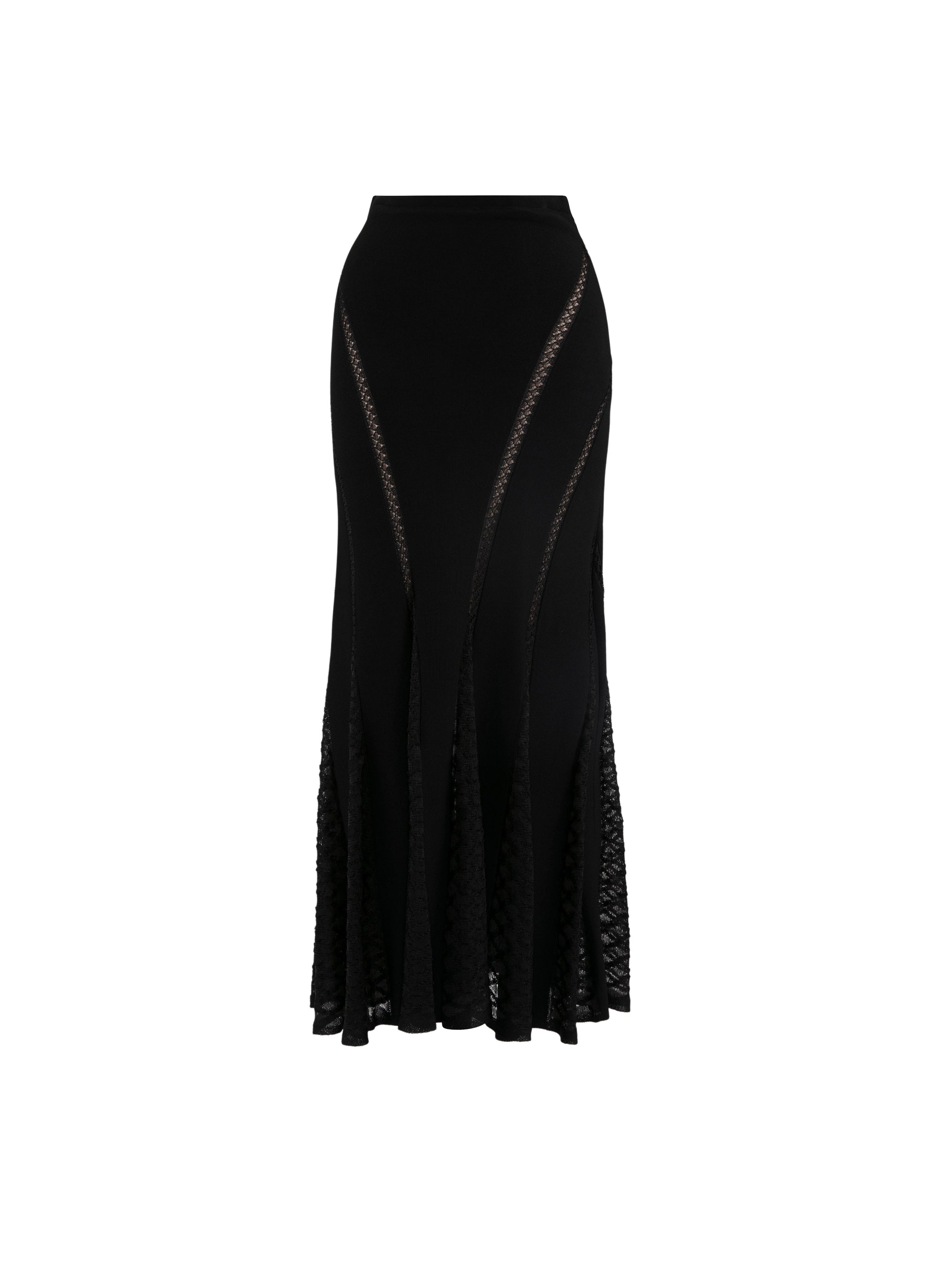 Long skirt in lace - Black