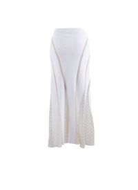 Jupe longue en dentelle - Blanc