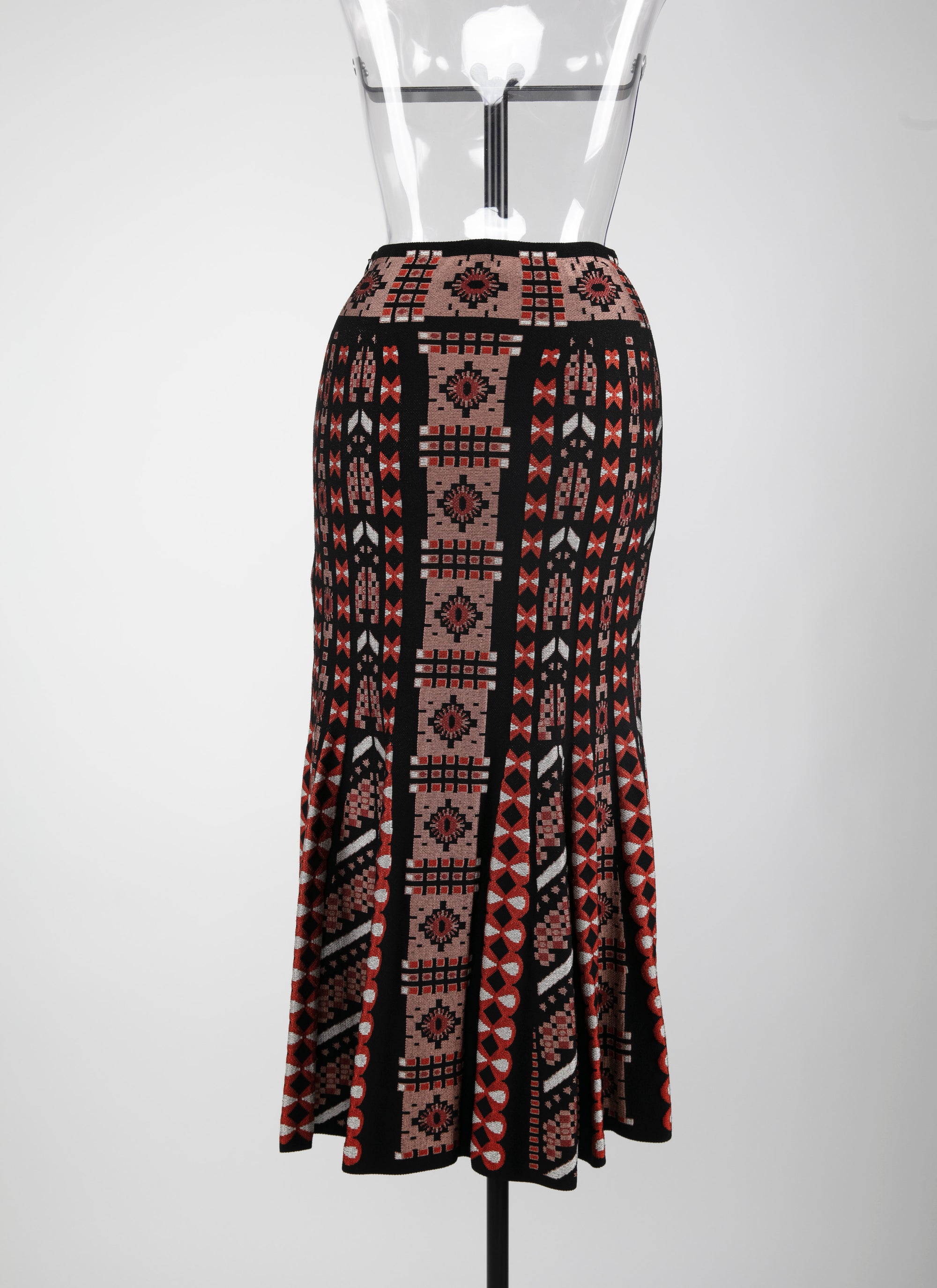 Jupe longue en maille - Bois de Rose & Noir