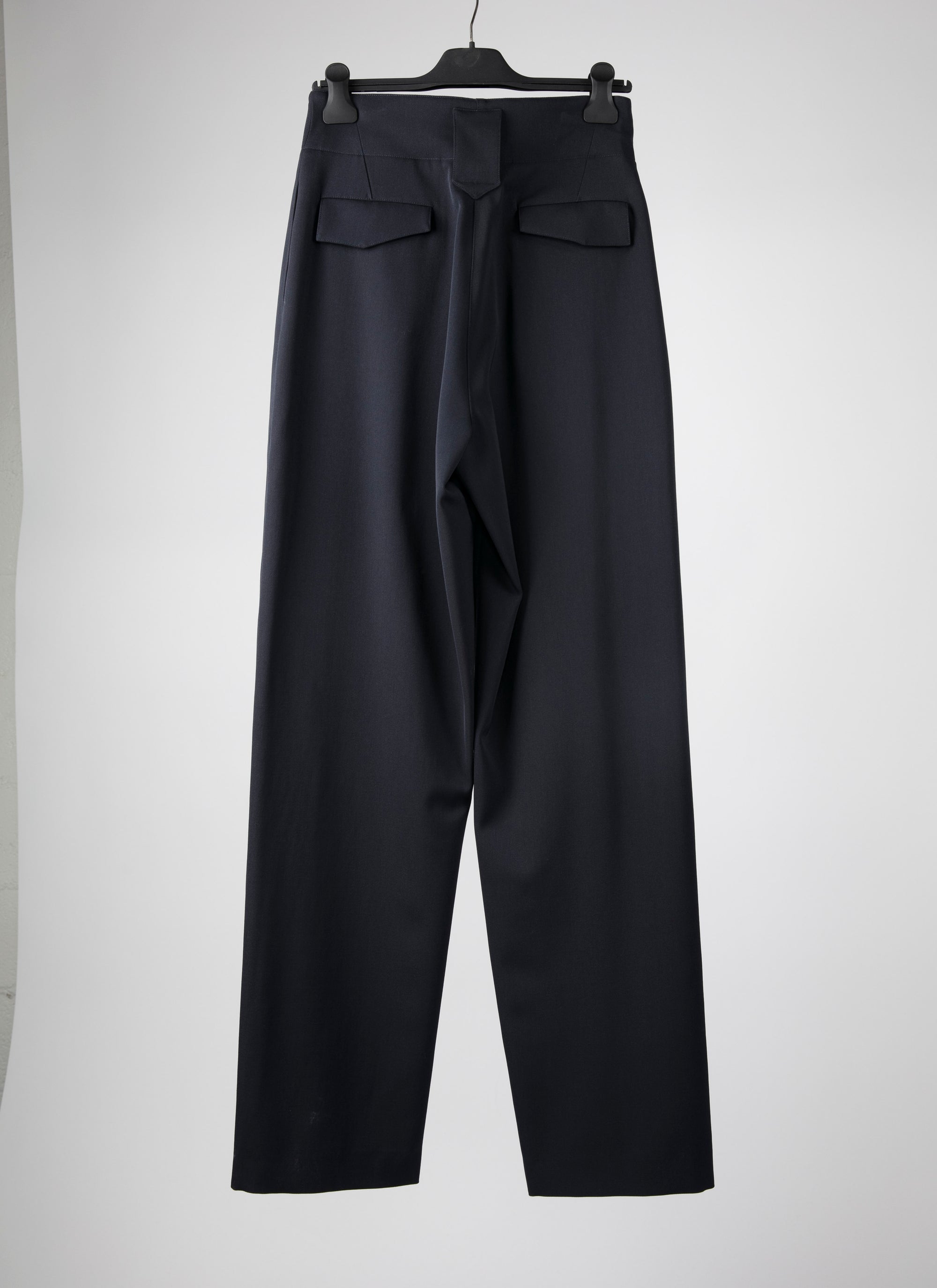 Pantalon à coupe large Grain de poudre en laine - Nuit