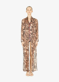 Shirt dress - Flesh & Beige