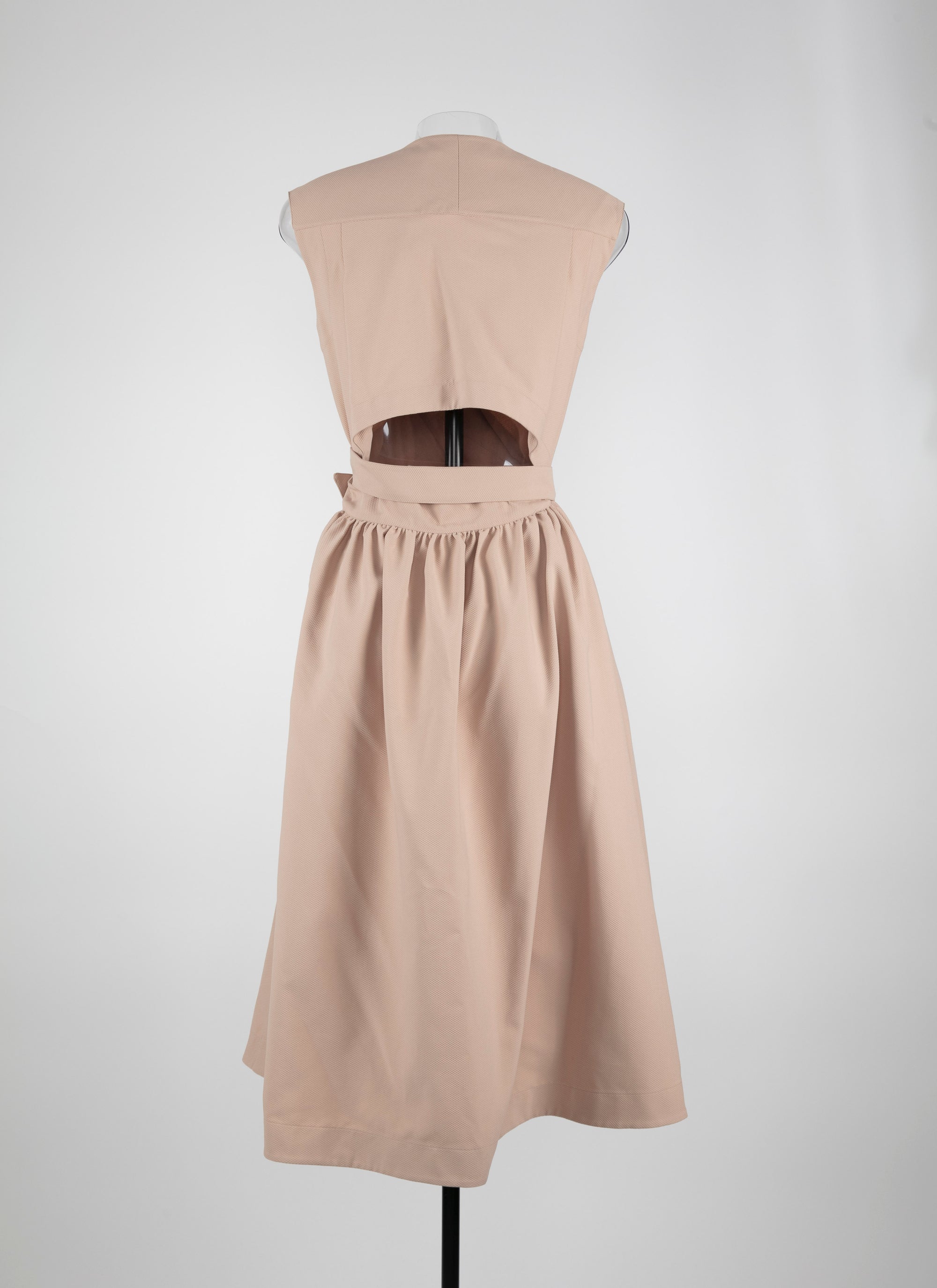 Robe plissée à effet cache-cœur - Beige Clair