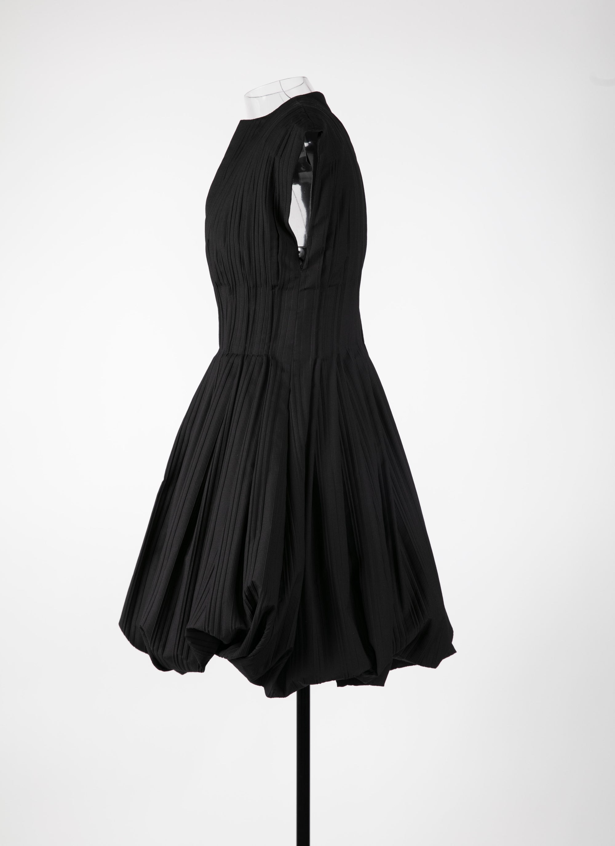 Balloon effect short dress - Black