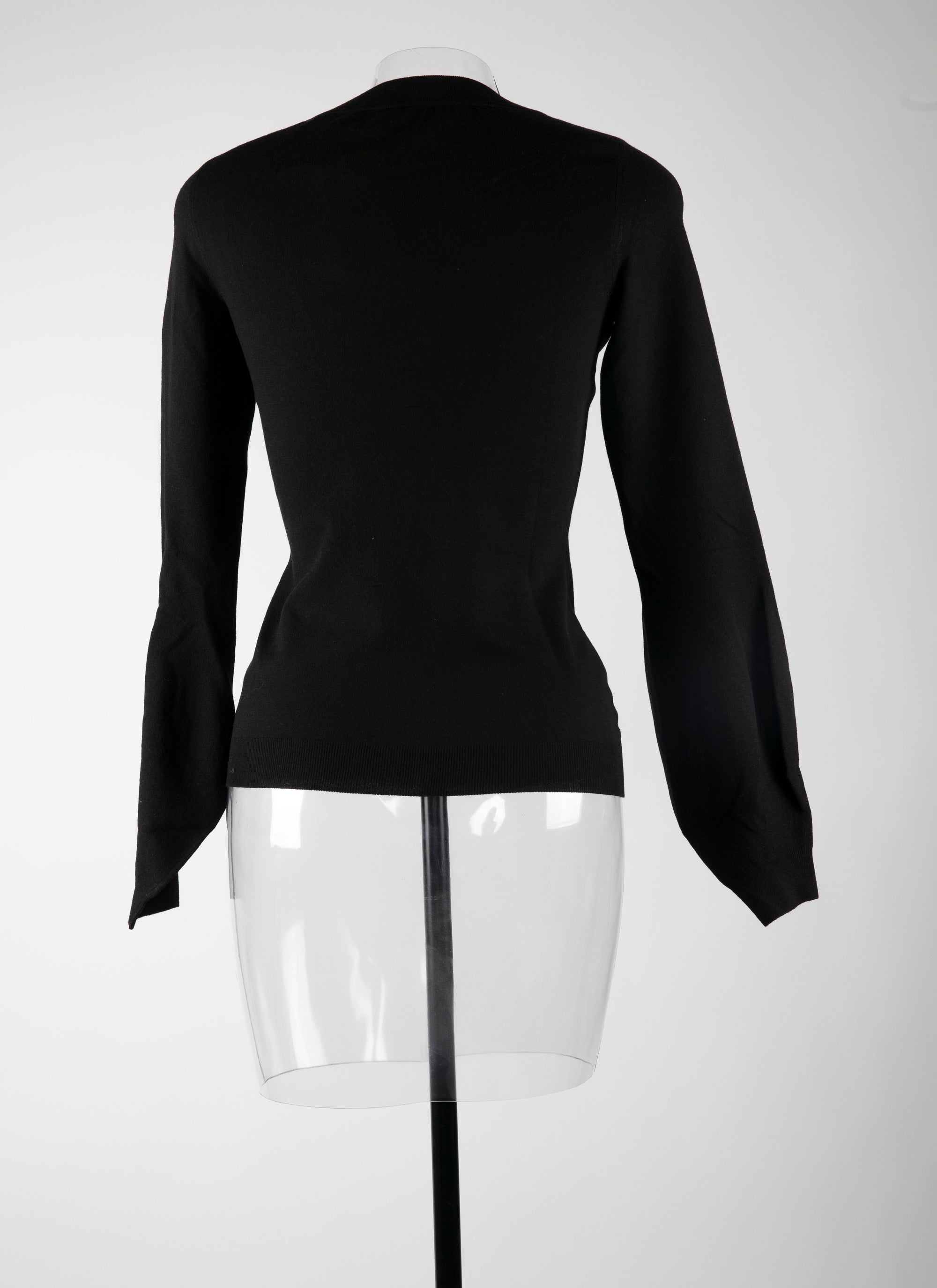 Pull à manches longues Romance en laine - Noir