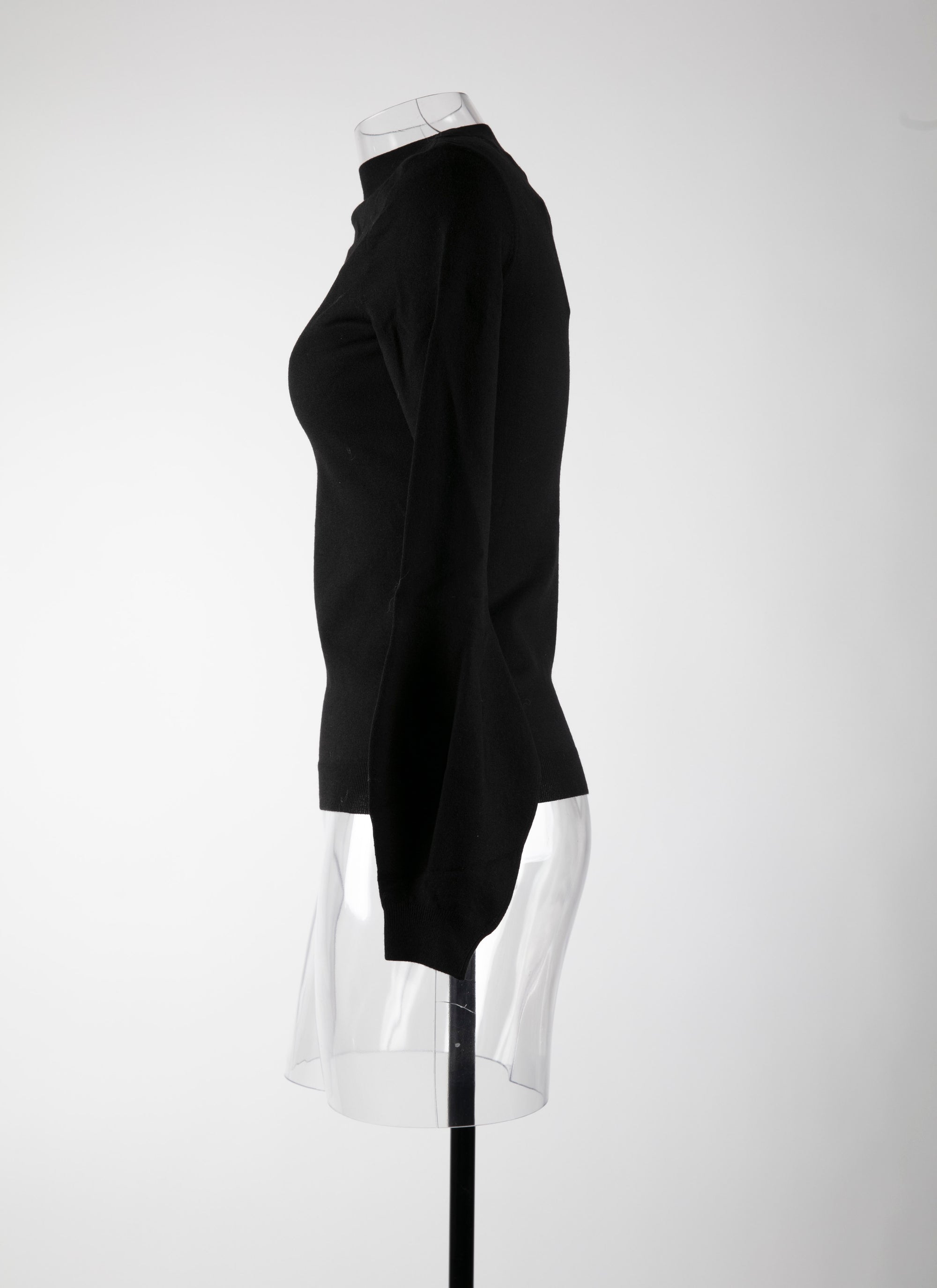 Pull à manches longues Romance en laine - Noir