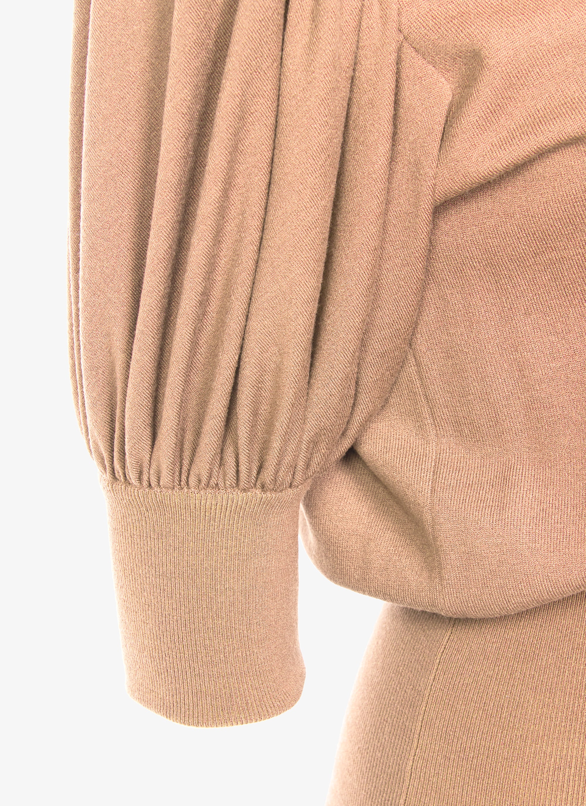 Wool short sleeves jumper - Powder