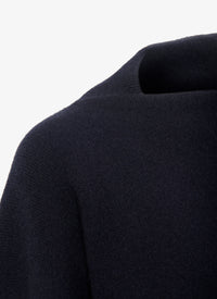 Wide jumper in felted cashmere - Night