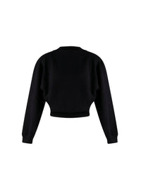 Wide jumper in felted cashmere - Night