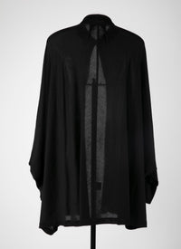 Chemise large en cachemire - Noir