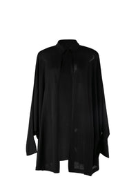 Chemise large en cachemire - Noir