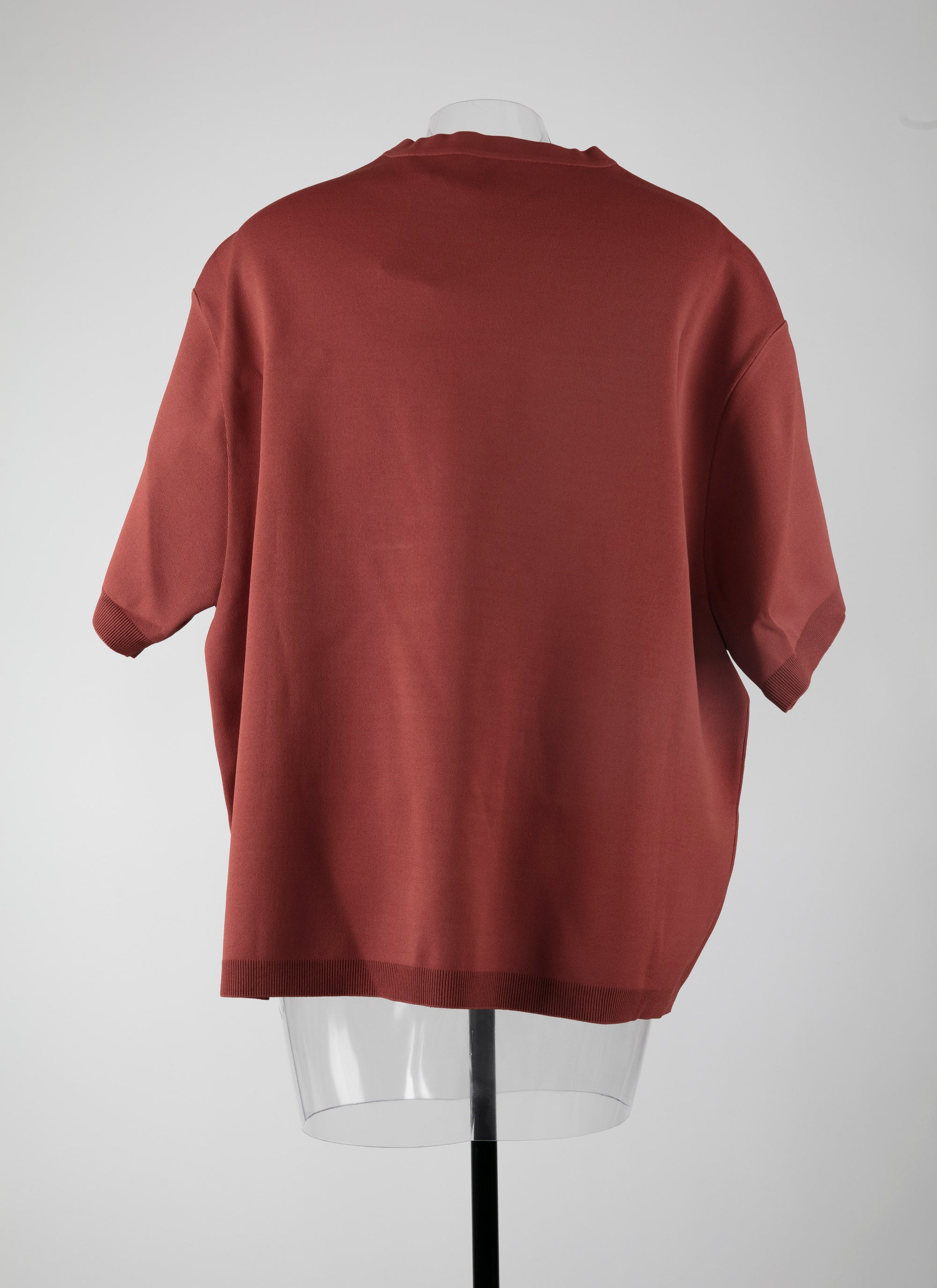 Knitted short sleeve jumper - Garnet
