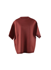 Knitted short sleeve jumper - Garnet