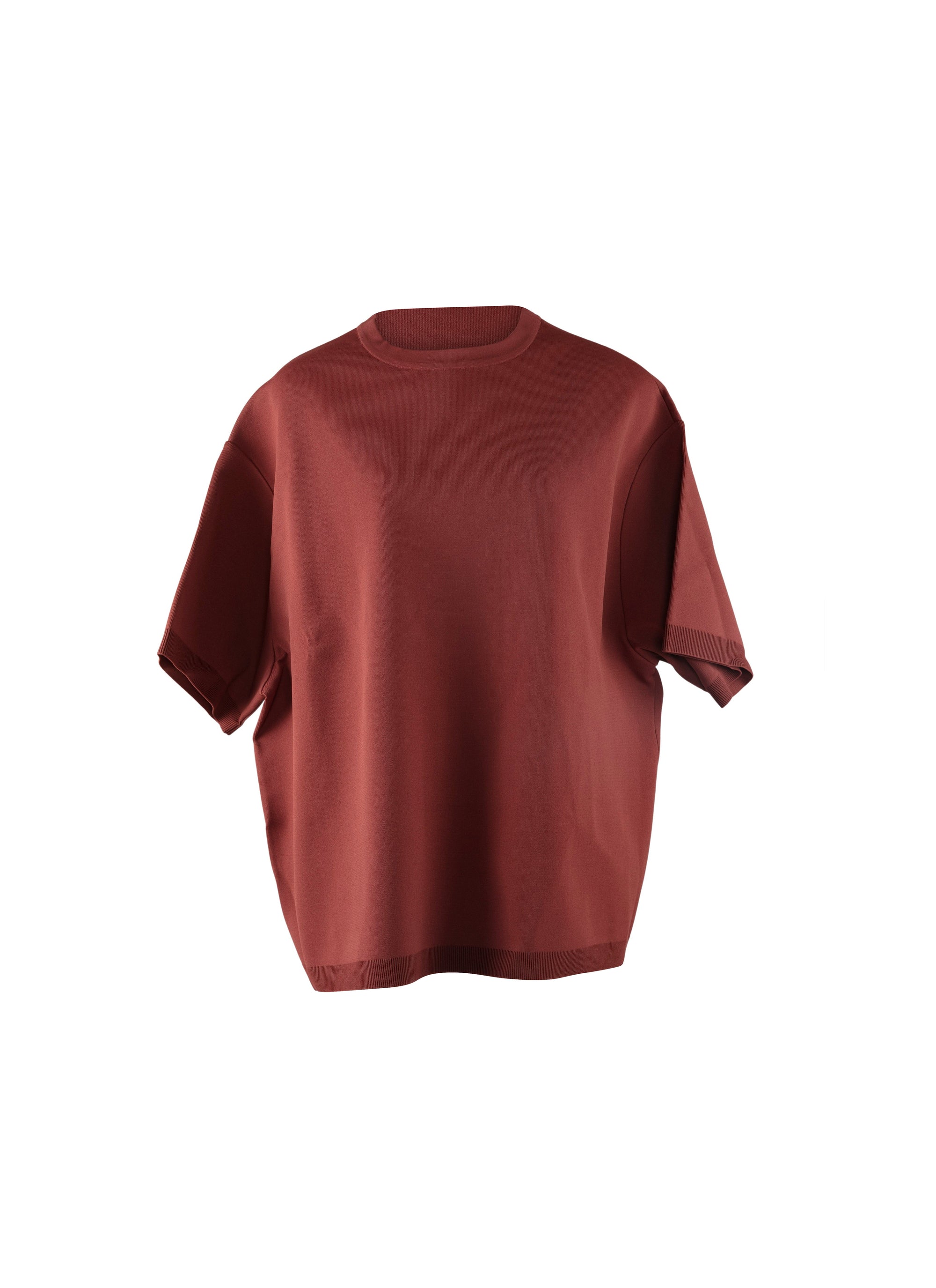 Knitted short sleeve jumper - Garnet