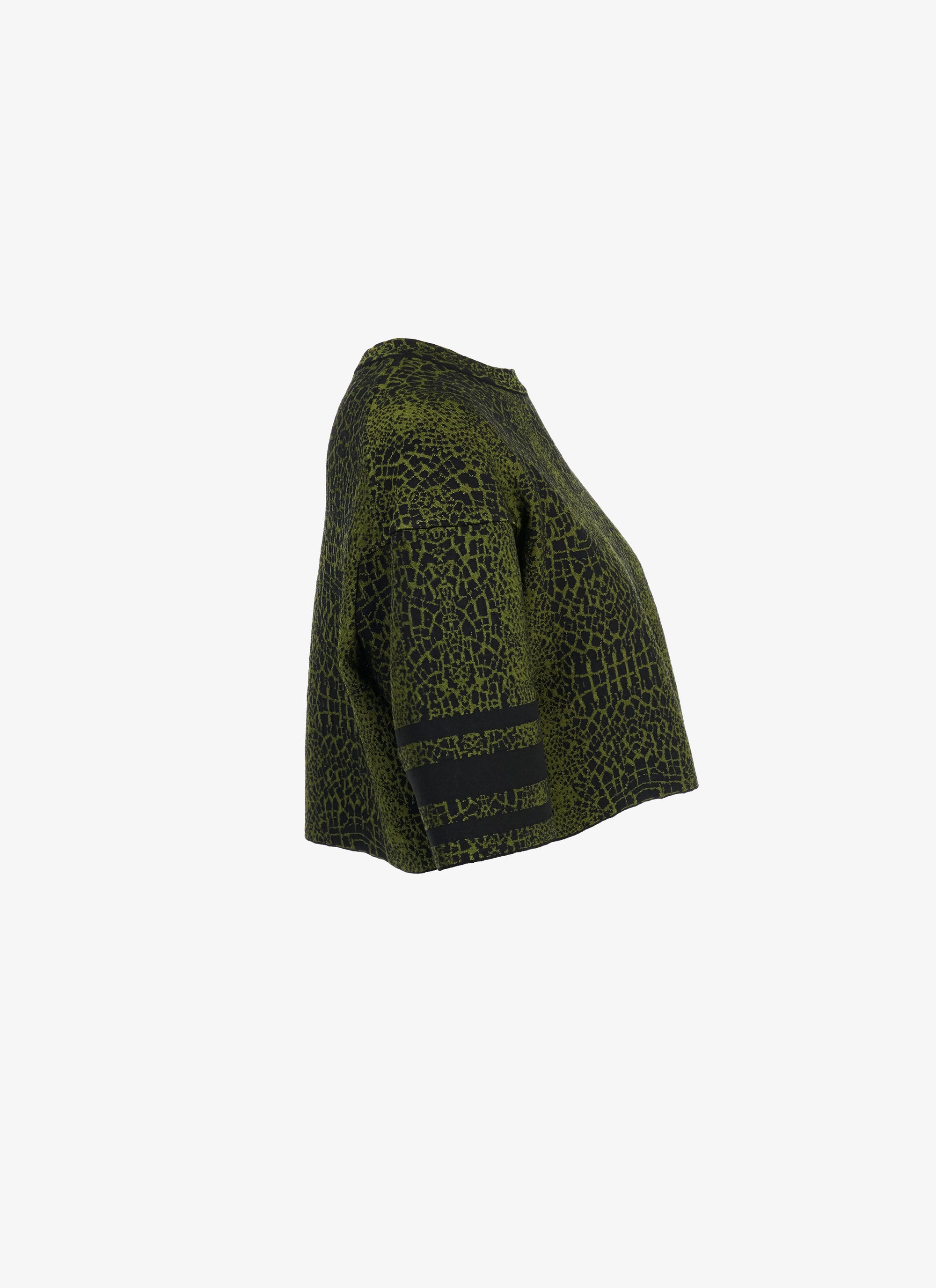 Animal jacquard knit jumper - Black & Green
