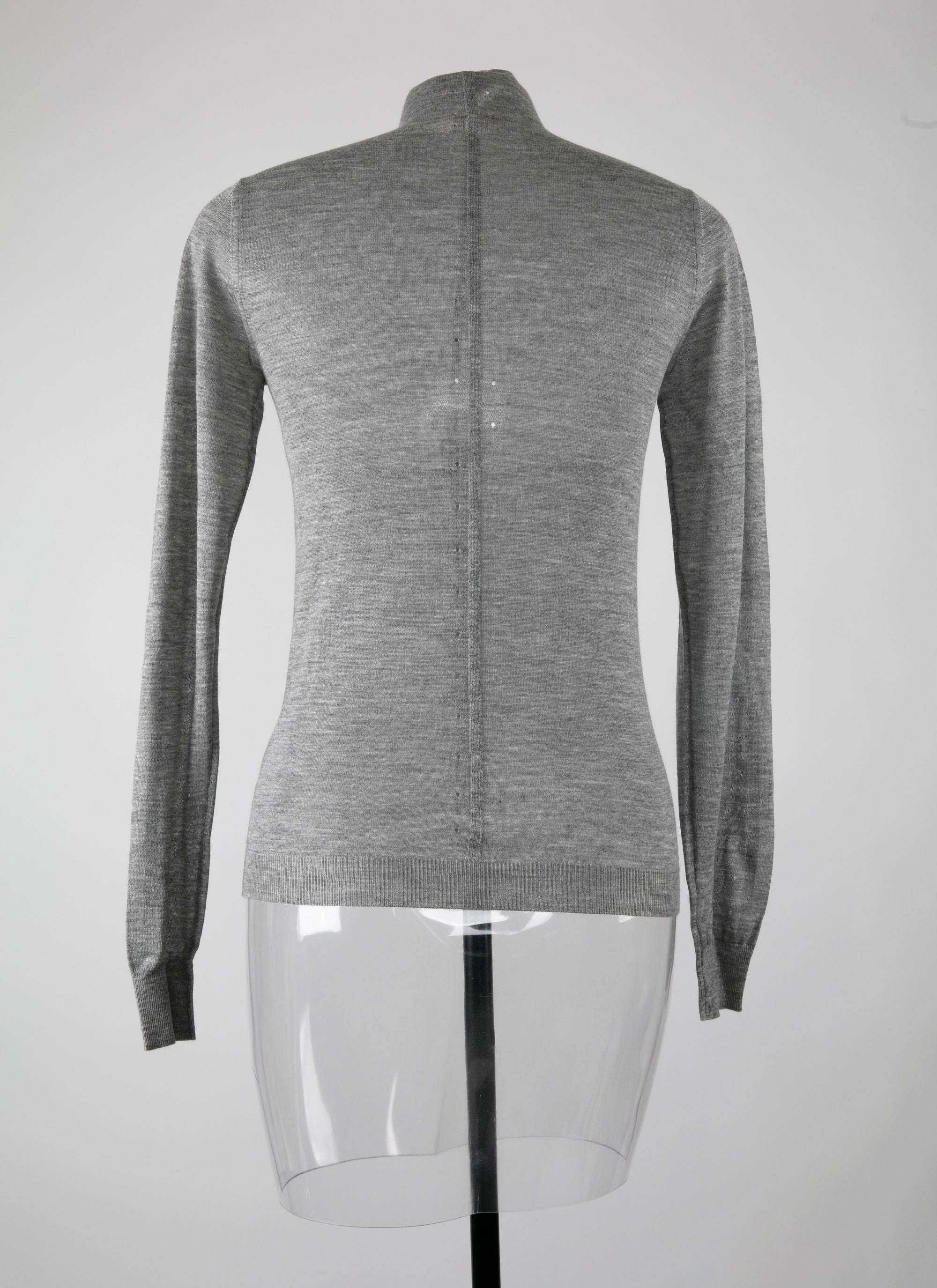 Cashmere long sleeve turtleneck jumper - China Grey