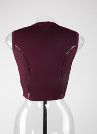 Sleeveless crop top - Garnet