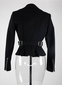 Wool biker jacket - Night