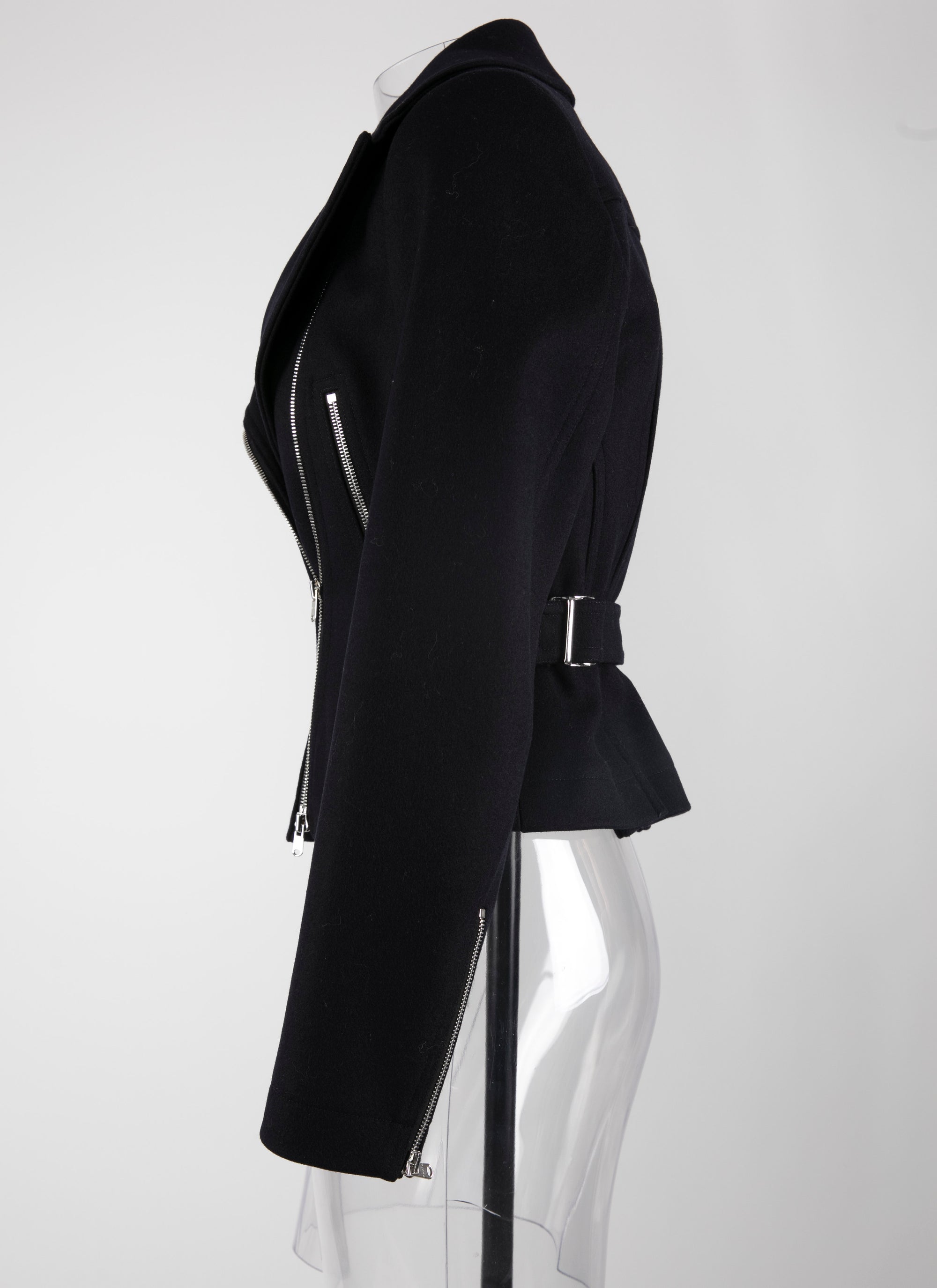 Wool biker jacket - Night