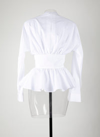 Tied corset shirt - White