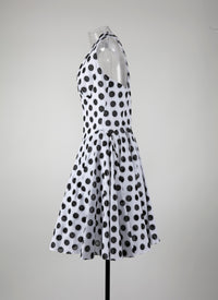 Robe brodée manches - Blanc & Noir