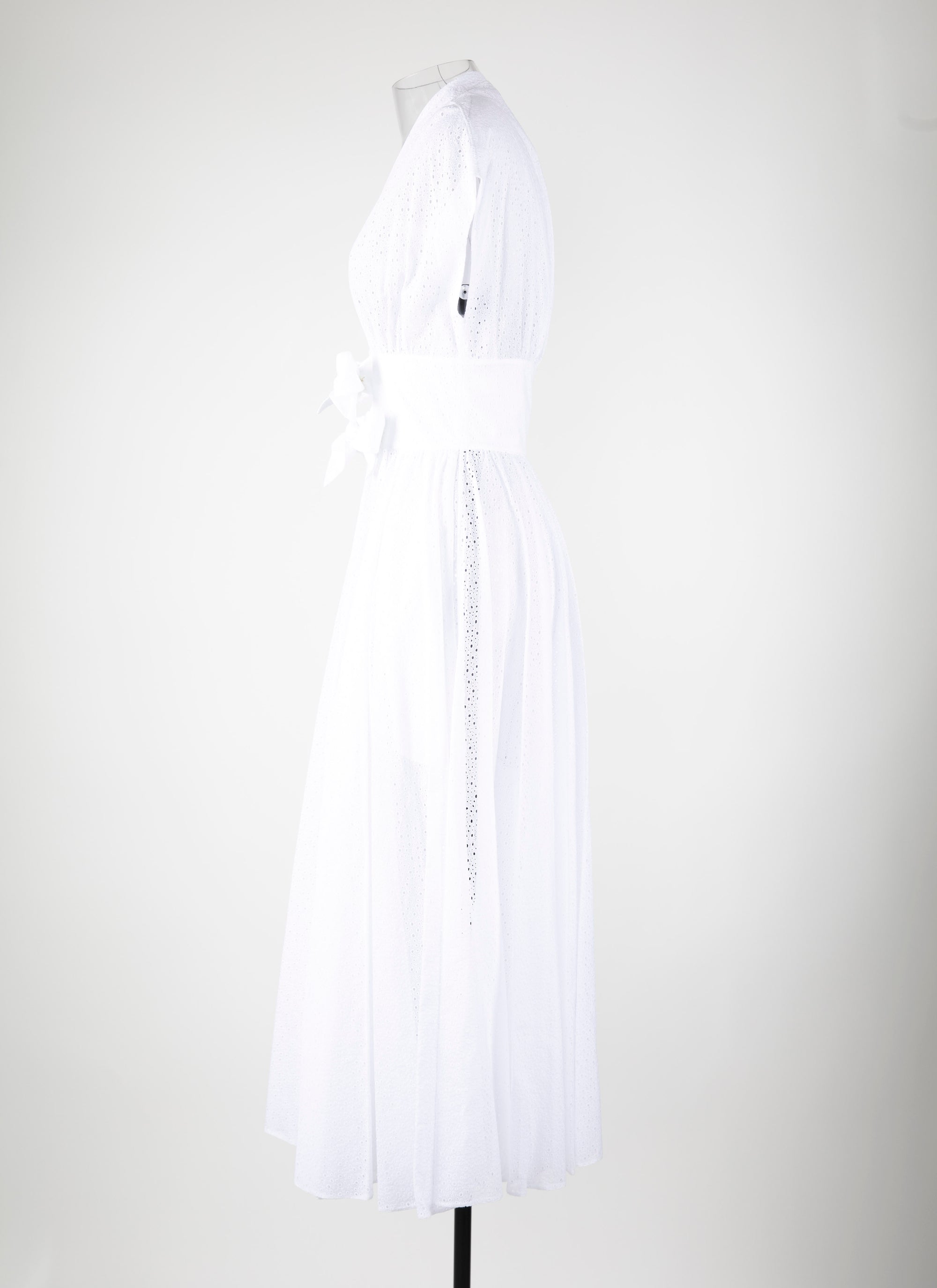 Robe midi ceinturée - Blanc Neige