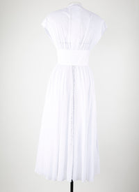 Robe midi ceinturée - Blanc Neige