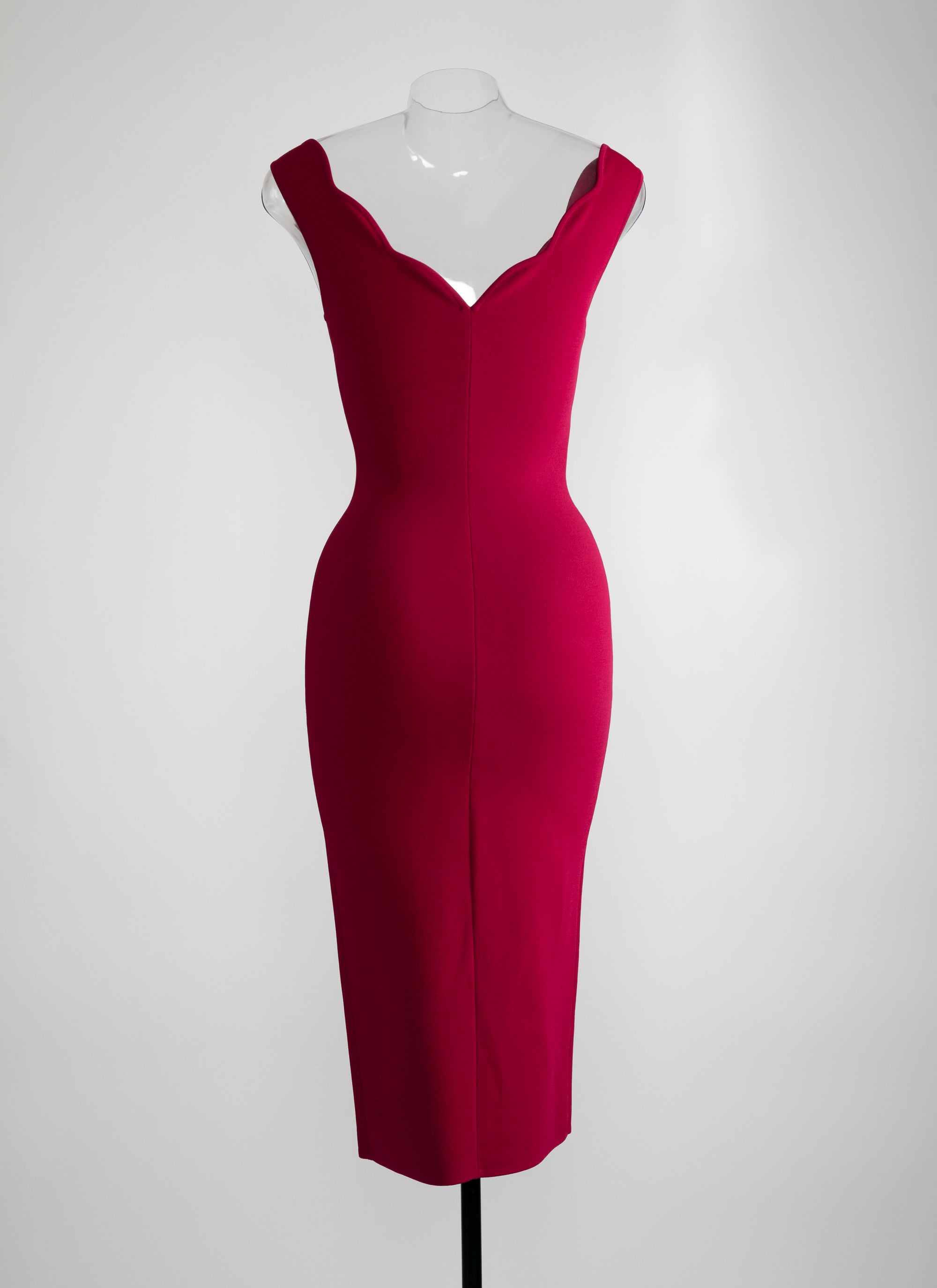 Knitted sheath dress - Magenta