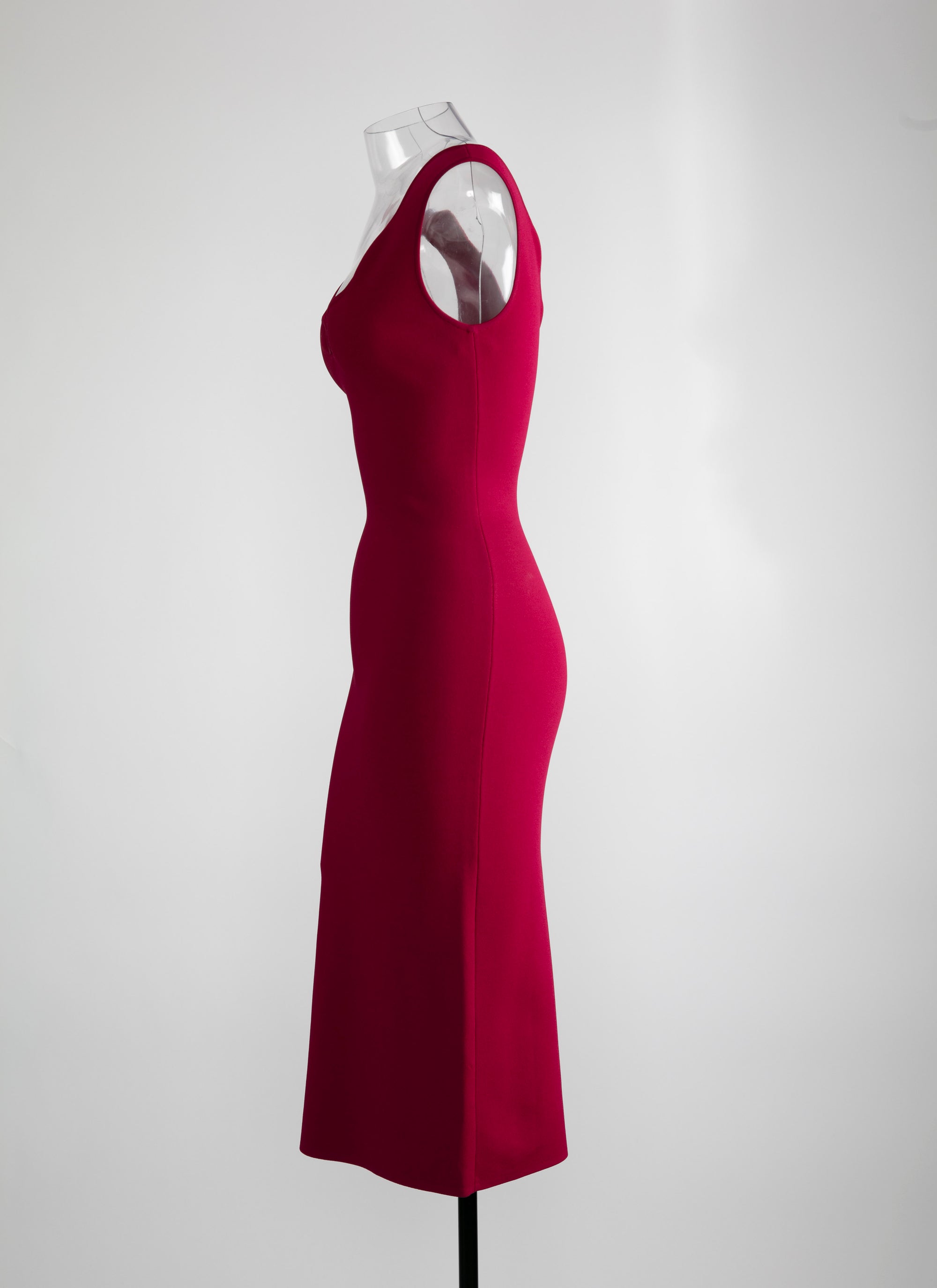 Knitted sheath dress - Magenta