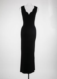 Mesh Venus sleeveless dress - Black