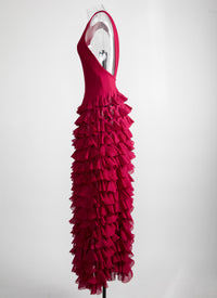 Robe sans manches Habanera en maille - Magenta