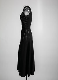 Robe longue fluide - Noir