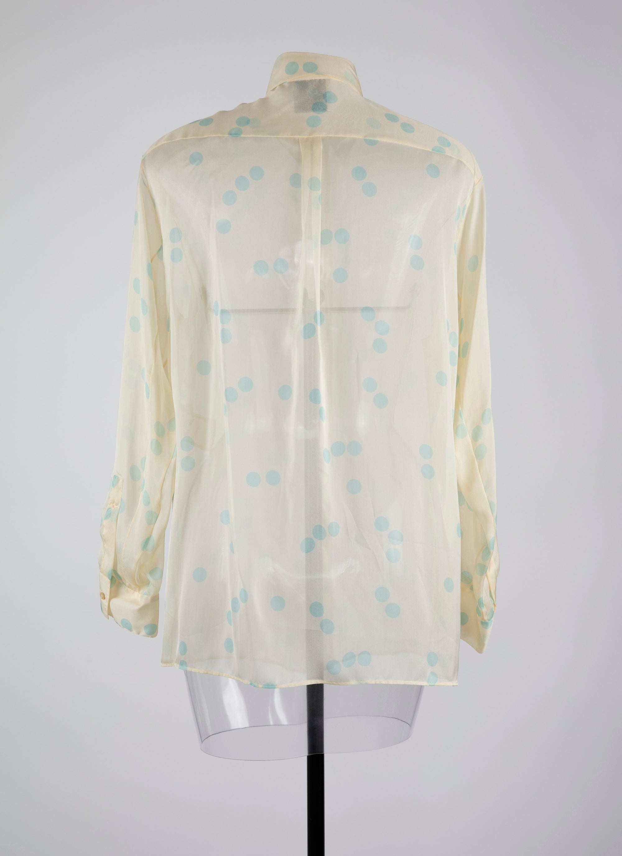Classic silk shirt - Ivory & Blue