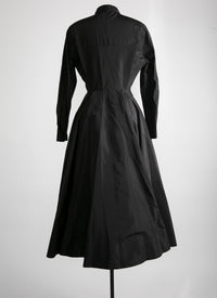 1986 edition silk shirt dress - Black