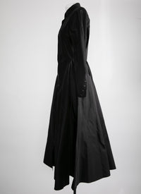 1986 edition silk shirt dress - Black