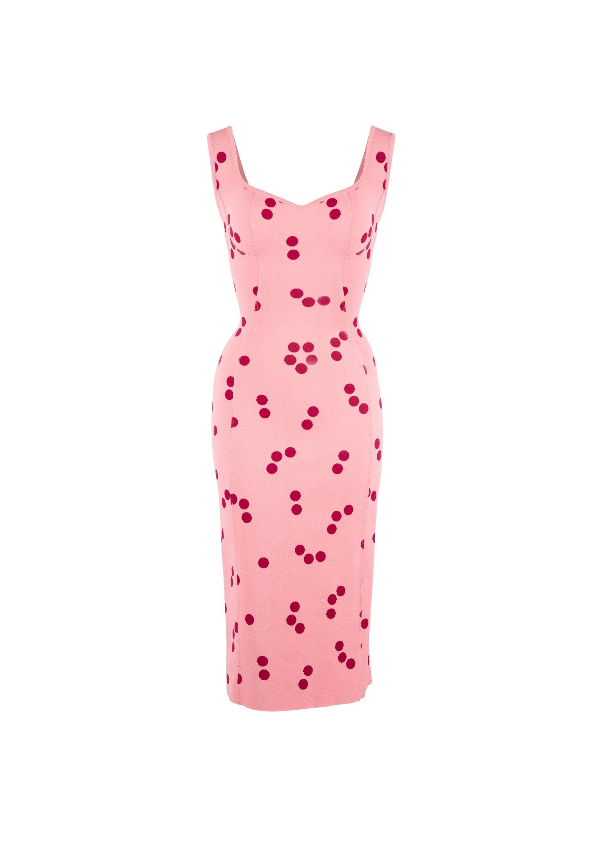 Lightweight polka dot dress - Pink