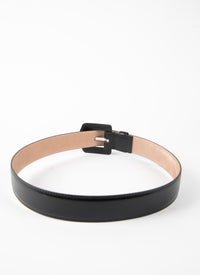 Openwork belt in leather - Black