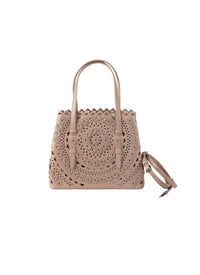 Mina leather tote bag - Sand
