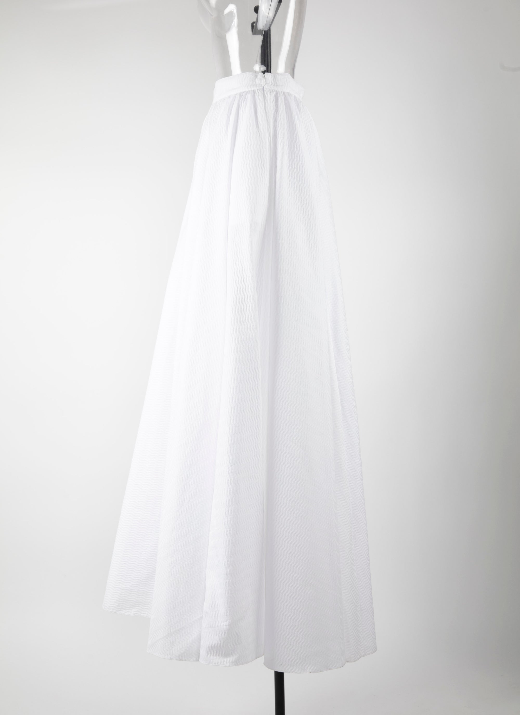 Pattern long skirt - White