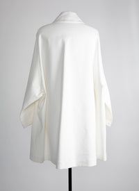 Manteau oversize - Blanc Nacre