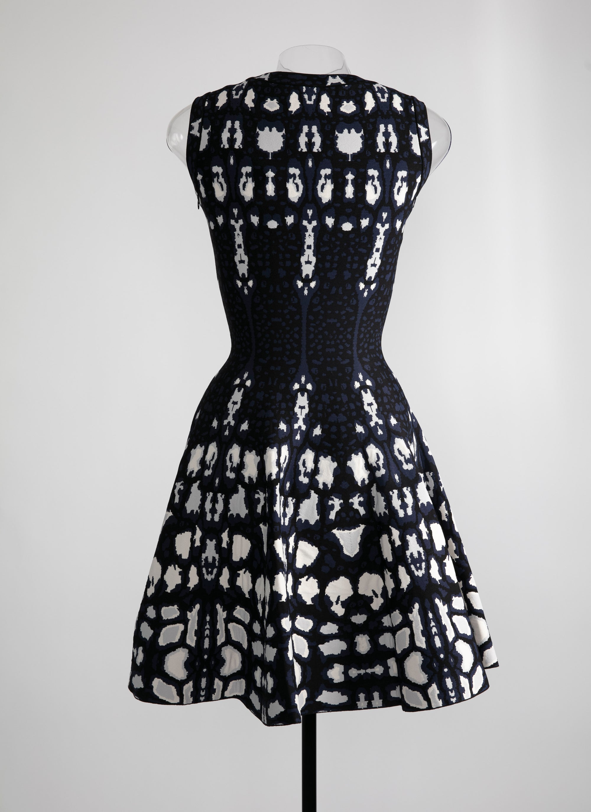 Robe sans manches à motif guépard en maille - Bleu