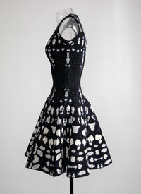 Robe sans manches à motif guépard en maille - Bleu