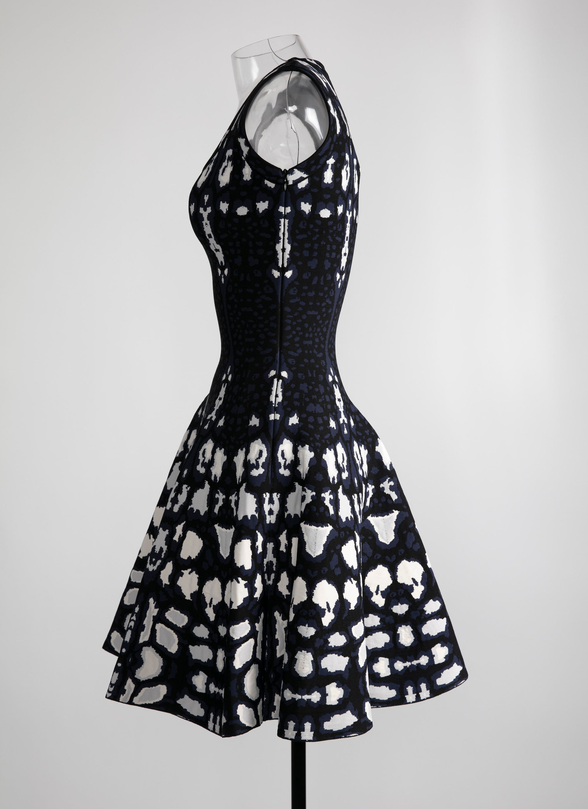 Robe sans manches à motif guépard en maille - Bleu