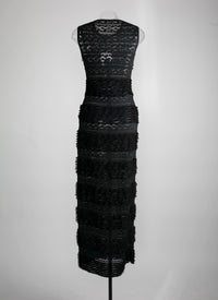 Panelled dress - Black & Blue